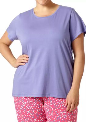 Short Sleeve Scoop Neck Pajama T-Shirt