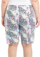 Plus Animal Bermuda Pajama Shorts