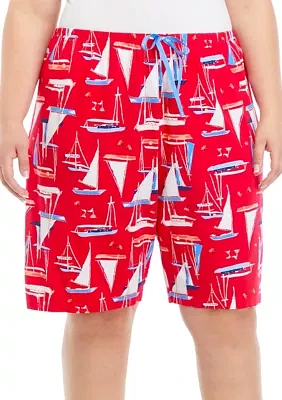 Plus Sail Away Pajama Bermuda Shorts