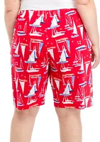 Plus Sail Away Pajama Bermuda Shorts