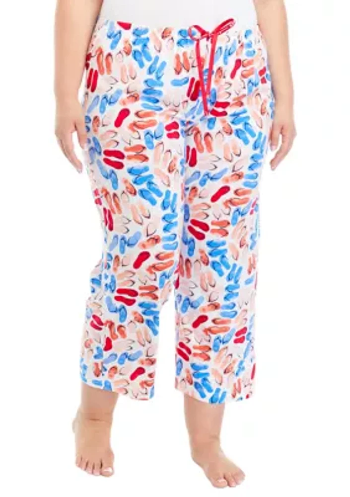 Plus Flip to the Flop Capri Pajama Pants