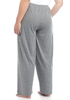 Plus Sleepwell Printed Knit Pajama Pants with Temperature Regulating Technology