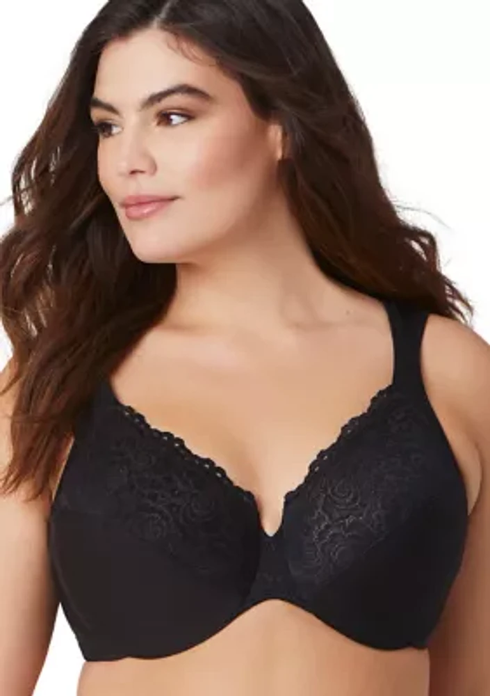 Full Figure Plus Low Cut WonderWire Lace Bra Underwire #1240