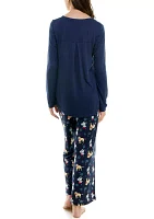 Women's Whisper Luxe Folded Pajama Set with Eye Mask