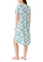 Women's Short Sleeve Midi Sleepshirt