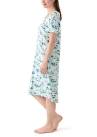 Women's Short Sleeve Midi Sleepshirt