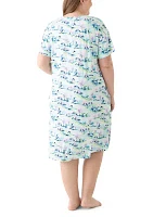 Plus Short Sleeve Midi Sleepshirt