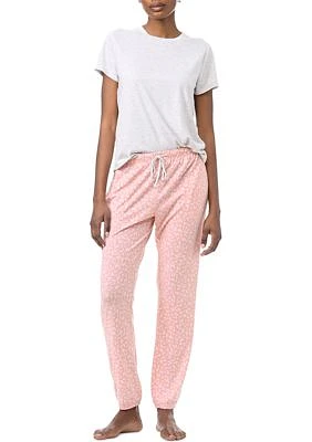 Short Sleeve T-Shirt and Jogger Pants Pajama Set