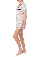 2-Piece Short Sleeve Modal Shortie Pajama Set