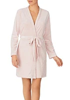 Embossed Wrap Front Robe