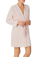 Embossed Wrap Front Robe