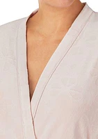 Embossed Wrap Front Robe