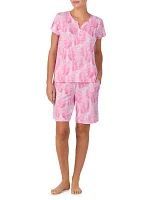 Women's Short Sleeve Bermuda Pajama Set