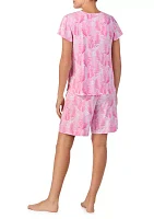 Women's Short Sleeve Bermuda Pajama Set