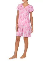 Women's Short Sleeve Bermuda Pajama Set