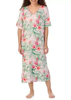 Women's Floral Printed Caftan Nightgown