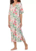 Women's Floral Printed Caftan Nightgown