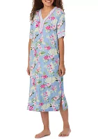 Women's Floral Printed Caftan Nightgown