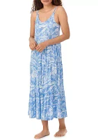 Women's Printed Maxi Sleep Dress