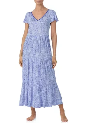 Printed Maxi Nightgown