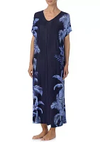 Tropical Printed Caftan Nightgown