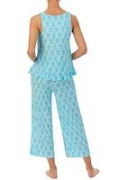 Sleeveless Cropped Pajama Set