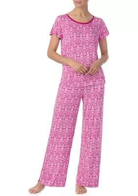 Short Sleeve Printed Pajama Set