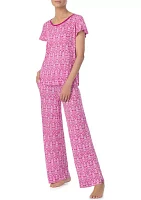 Short Sleeve Printed Pajama Set