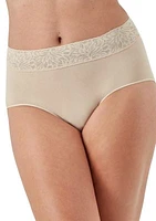 Modern Seamless Lace Trim Brief Underwear