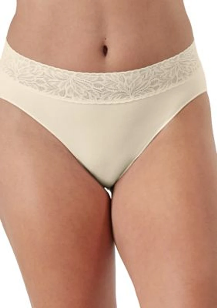 Modern Seamless Lace Trim High Cut Underwear