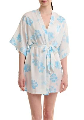 Women's Washed Satin Kimono Robe