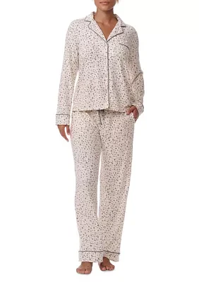 Splendid Long Sleeve Notch Top & Pant Set