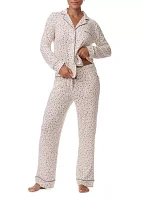 Splendid Long Sleeve Notch Top & Pant Set