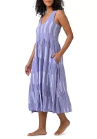 Sleeveless V-Neck Nightgown