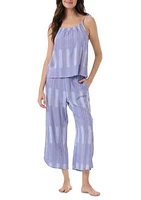 Sleeveless Cami and Cropped Pants Pajama Set