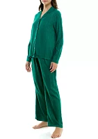 Women's Long Sleeve Flannel Pajama Set