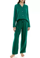 Women's Long Sleeve Flannel Pajama Set