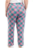 Printed Open Leg Knit Pajama Pants