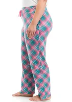 Printed Open Leg Knit Pajama Pants