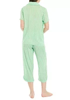 Women's Woven Short Sleeve Pajama Set