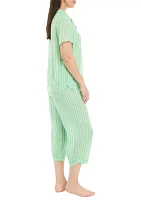 Women's Woven Short Sleeve Pajama Set