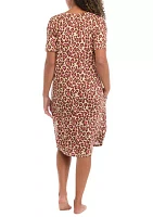 Printed Cap Sleeve Nightgown