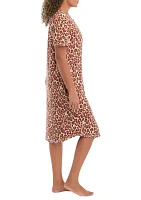 Printed Cap Sleeve Nightgown