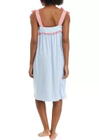 Tie Sleeve Ruffle Sleep Dress