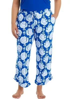 Plus Yummy Ruffle Hem Pajama Pants