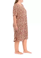 Plus Printed Midi Sleepshirt