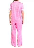 Women's Satin Pajama Set with Bows