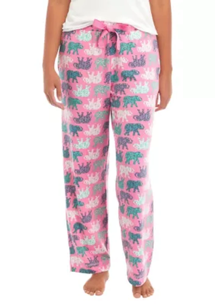 Printed Knit Pajama Pants