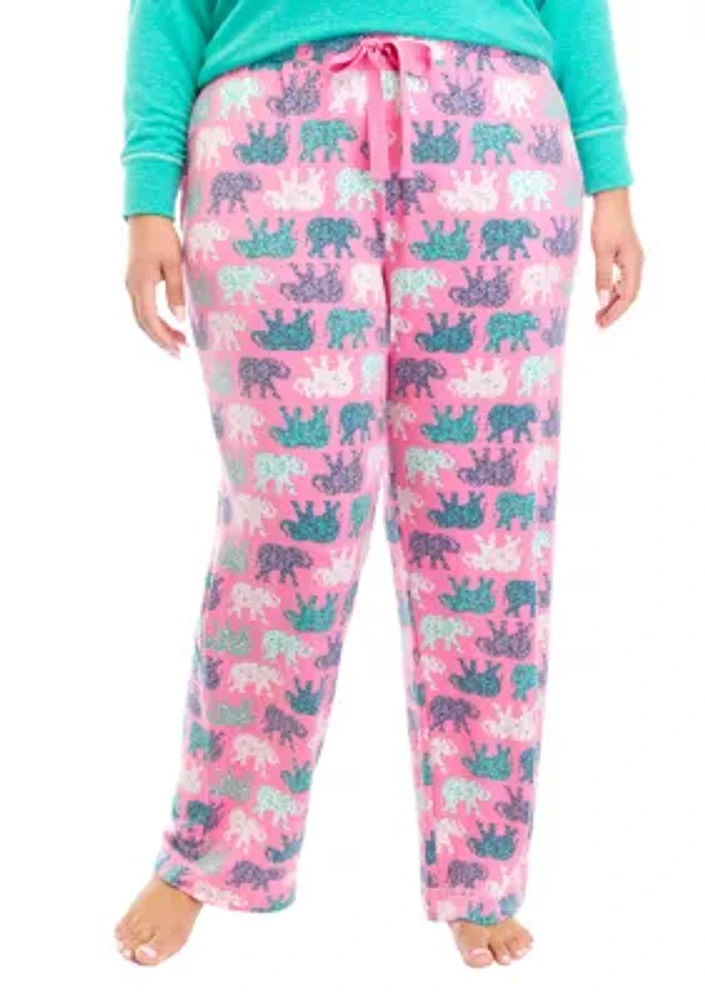 Plus Butterknit Printed Sleep Pants