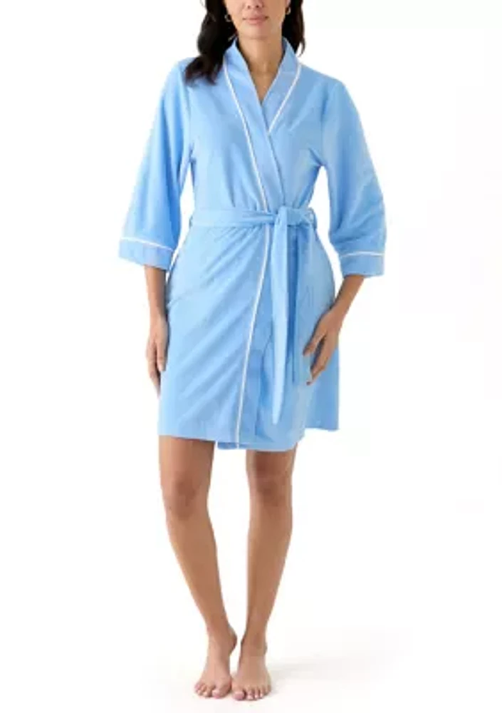 Honeycomb Knit Wrap Robe